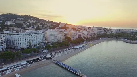 Aerial view of Cannes Stock Footage 71821088