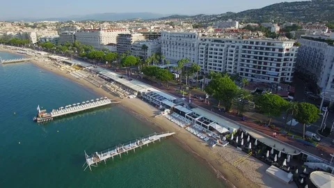Aerial view of Cannes Stock Footage 71821288