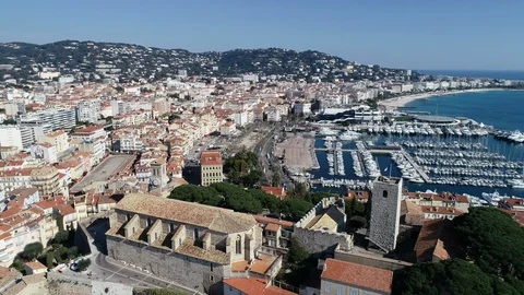 Aerial view of Cannes Video stock 104482532