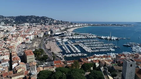 Aerial view of Cannes Video stock 104482661