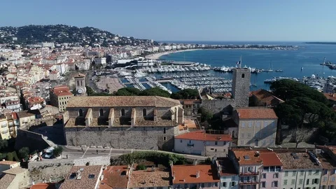 Aerial view of Cannes Stock Footage 104482727