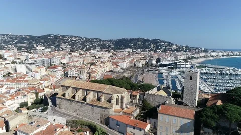 Aerial view of Cannes Video stock 104483858