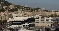 Aerial View Cannes Skyline People Walk in City Port Visit Film Festival Palace 4k or 4k+ Resolution