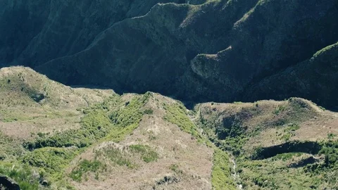 Aerial View of the Canyon and Mountains Stock Footage 72194792