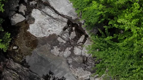 Aerial view of canyon in The Ardeche gorges, South of France Stock-Footage 201524853