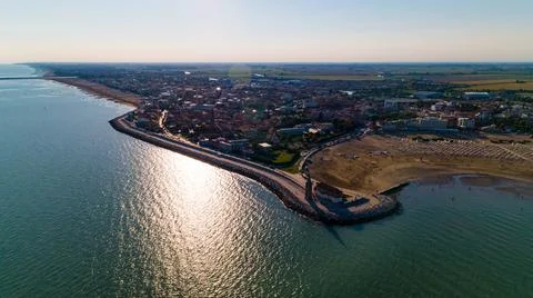 Aerial view of Caorle italy Stock Photos
