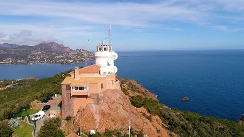 Aerial view of cap Esterel Stock Footage 88435156