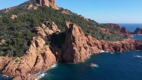 Aerial view of Cap Esterel Stock Footage 117419329
