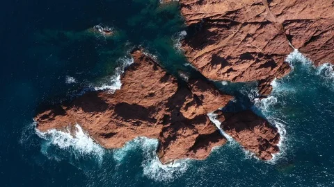 Aerial view of Cap Esterel Video stock 117419369