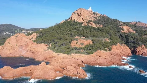 Aerial view of Cap Esterel Stock Footage 117420459