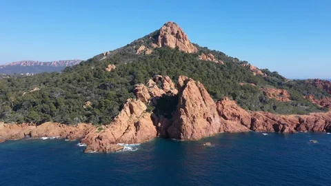 Aerial view of Cap Esterel Stock Footage 117420519