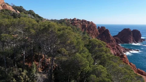 Aerial view of Cap Esterel Stock Footage 117420723