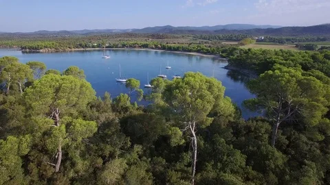Aerial view of Cap Leoube Stock Footage 72951282