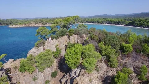 Aerial view of Cap Leoube Stock Footage 72951663