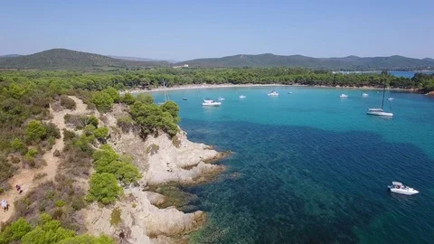 Aerial view of Cap Leoube Stock Footage 72951678