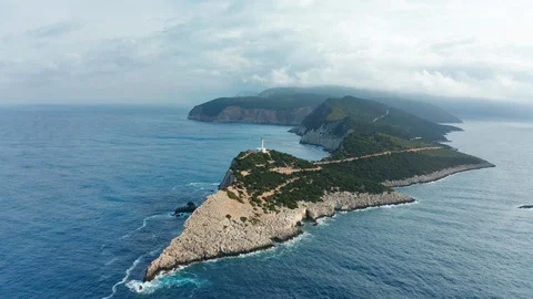 Aerial view of Cape of Ducato in Lefkada island- Greece 스톡 동영상 114050871