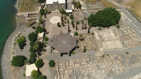 Aerial view of Capernaum Stock Footage