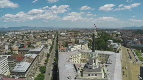 Aerial view of capital of Bulgaria, Sofia Video stock 63620727