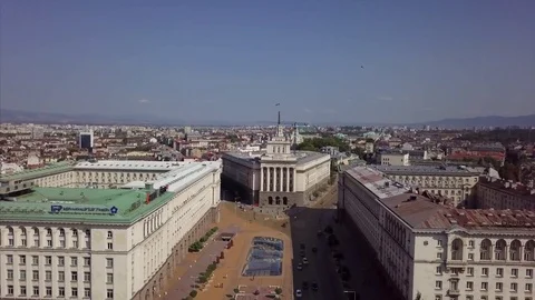 Aerial view of capital of Bulgaria - Sofia 스톡 동영상 81006204