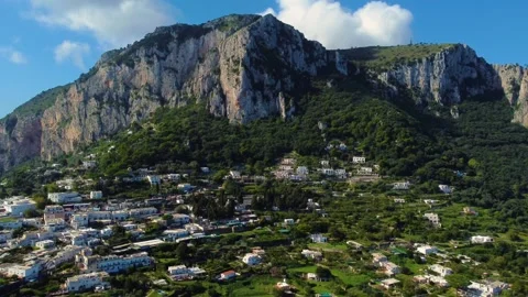 Aerial view of Capri mountain landscape in Italy. Stock Footage 345395818