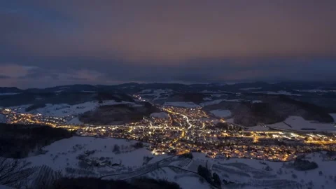 This aerial view captures a village Stock Footage 319987223