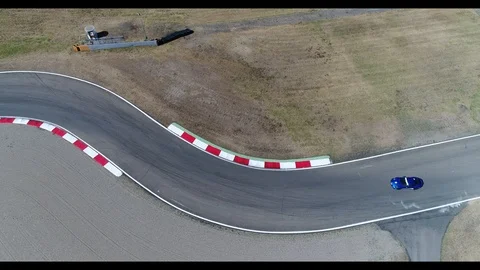 Aerial view of car competition Stock-Footage 87147613