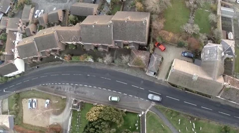 Aerial view of car Stock Footage 44753737