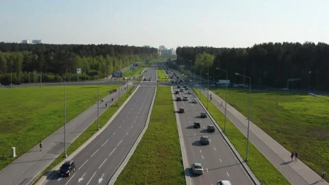 Aerial view of a car interchange Stock Footage 166021002