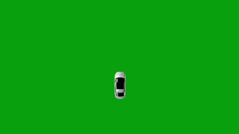 An Aerial view of a Car moving in a straight road Stock Footage 246038224