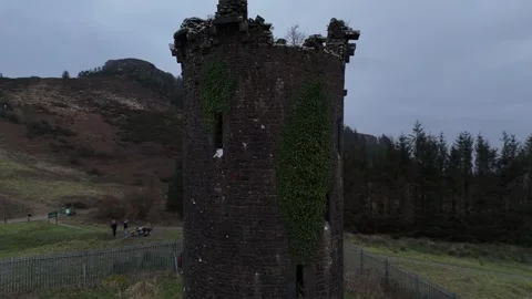 Aerial View of Carden's Folly at Devil's Bit, County Tipperary, Ireland 库存影片 332436476
