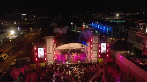 Aerial view of carnival costumes for Ban Stock Video Pond5