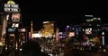 Aerial View Cars Traffic Jam on Las Vegas Strip Tourist Attraction Night Lights 4k or 4k+ Resolution