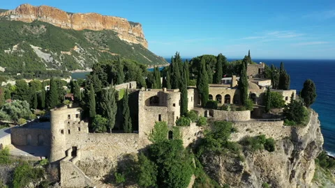 Aerial View of Cassis Stock Footage 136542182