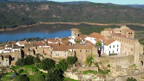 Aerial view of Castellar de la Frontera - Spain Vidéo 243728937