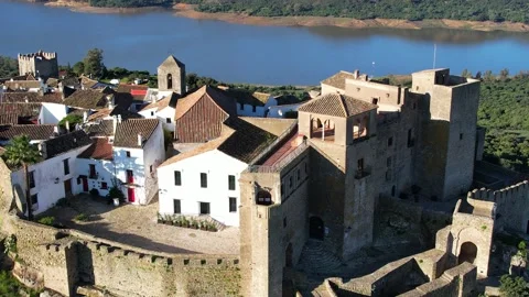 Aerial view of Castellar de la Frontera - Spain Stock Footage 243729051