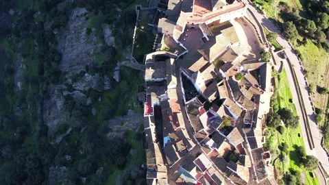 Aerial view of Castellar de la Frontera - Spain Stock Footage 243729380