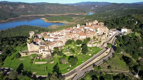 Aerial view of Castellar de la Frontera - Spain Stock Footage 243730033