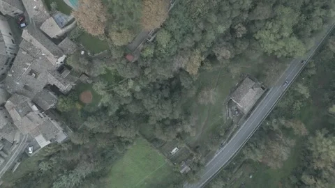 Aerial view of Castell'arquato, Emilia Romagna, Italy Video stock 304978748