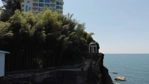 Aerial view of Castello Mare Hotel. Tsikhisdziri. Georgia Видео 115170441