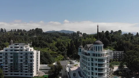 Aerial view of Castello Mare Hotel. Tsikhisdziri. Georgia Видео 115176572