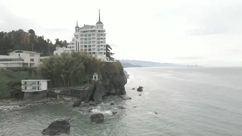 Aerial view of Castello Mare Hotel, Georgia 2021 Stock-Footage 167525744