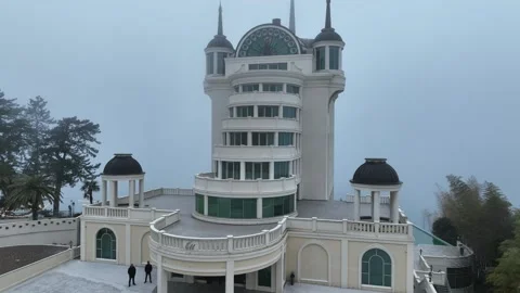 Aerial view of Castello Mare hotel in Tsikhisdziri Stock-Footage 320475699