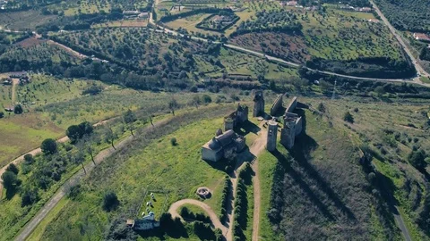Aerial View Castelo de Vide 스톡 동영상 72679034