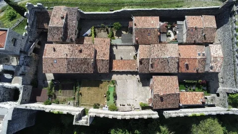 Aerial view on the Castle Stock Footage 107674688