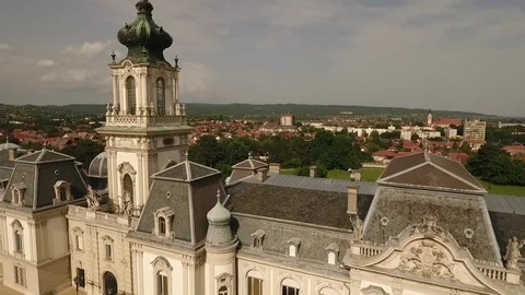 Aerial view of a castle Stock Footage 115926281