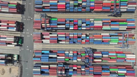 Aerial View of Cat Lai Container Terminal in Ho Chi Minh City Stock Footage 341321530