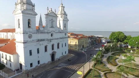 Aerial View Cathedral in Belem do Para - Brazil 動画素材 73969434