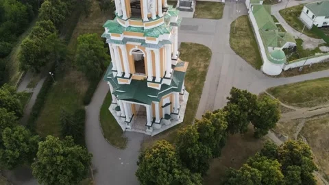 Aerial view of the cathedral of the dome of the temple Stock Footage 202284669