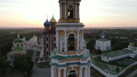 Aerial view of the cathedral of the dome of the temple Stock Footage 202284727