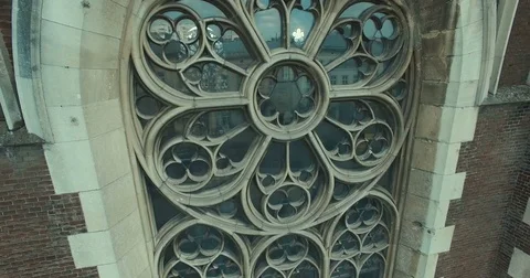 Aerial view of cathedral Stock Footage 78057387